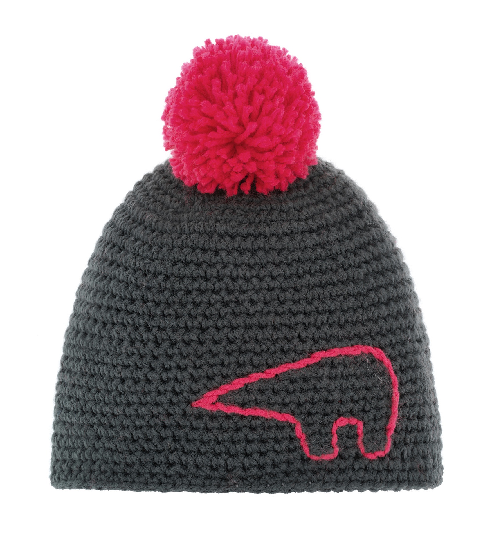Eisbär Jay Pompon MÜ - 007/Anthrazit/Stick/Pom Pitti Pink