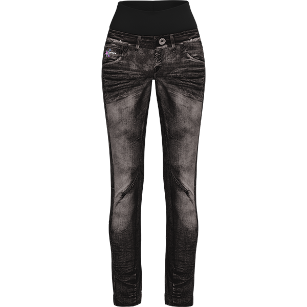 CRAZY PANT WONDER MAGIC WOMAN PRINT JEANS BLACK