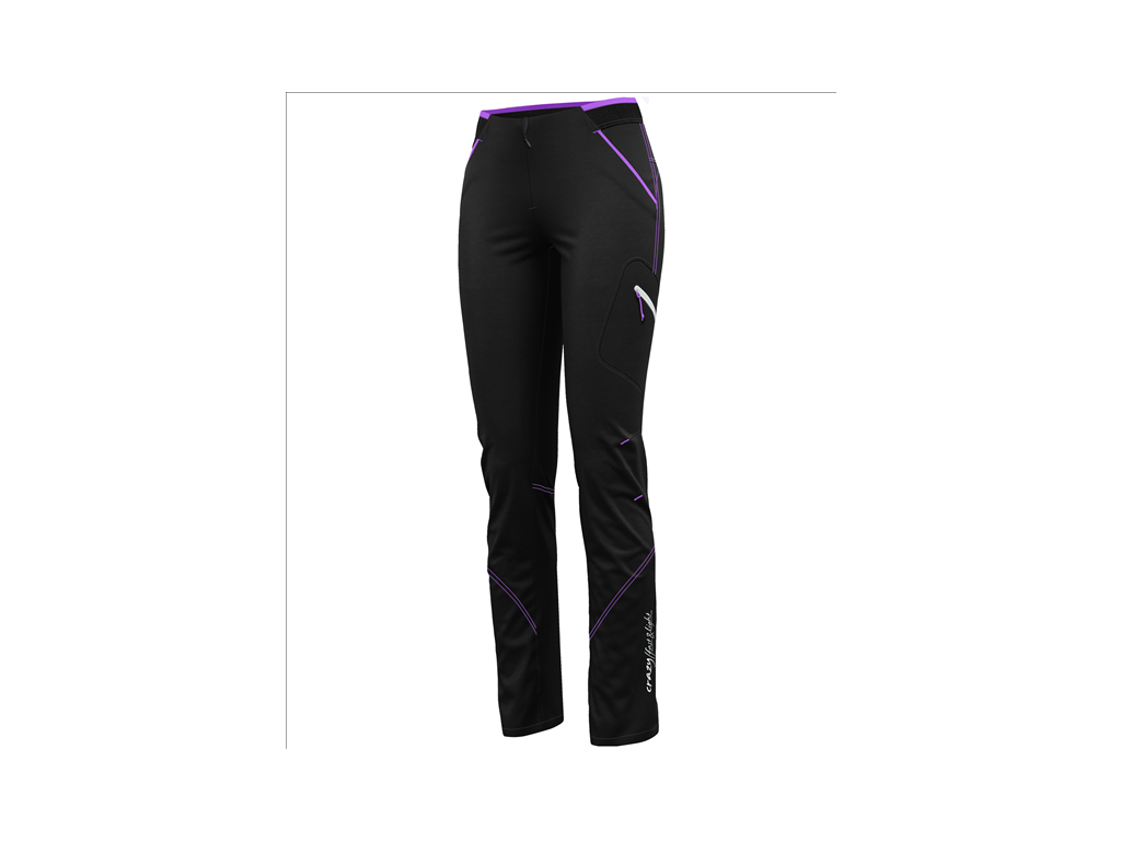 Crazy Idea PANT IONIC LIGHT WOMAN BLACK-LILLA
