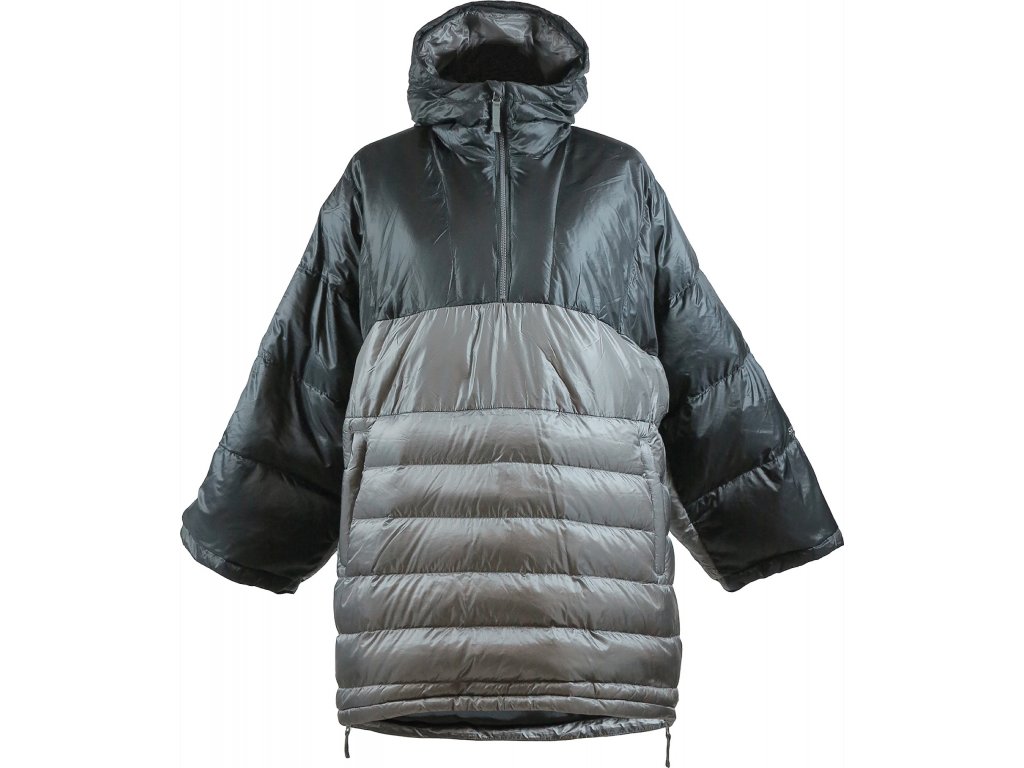 SKHOOP Zimní péřová oversize bunda Pia Poncho - Black