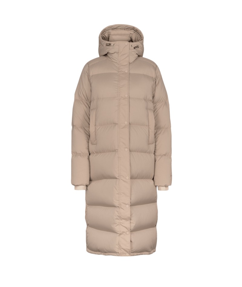 JOHAUG Escape Down Long Coat Dark Beige