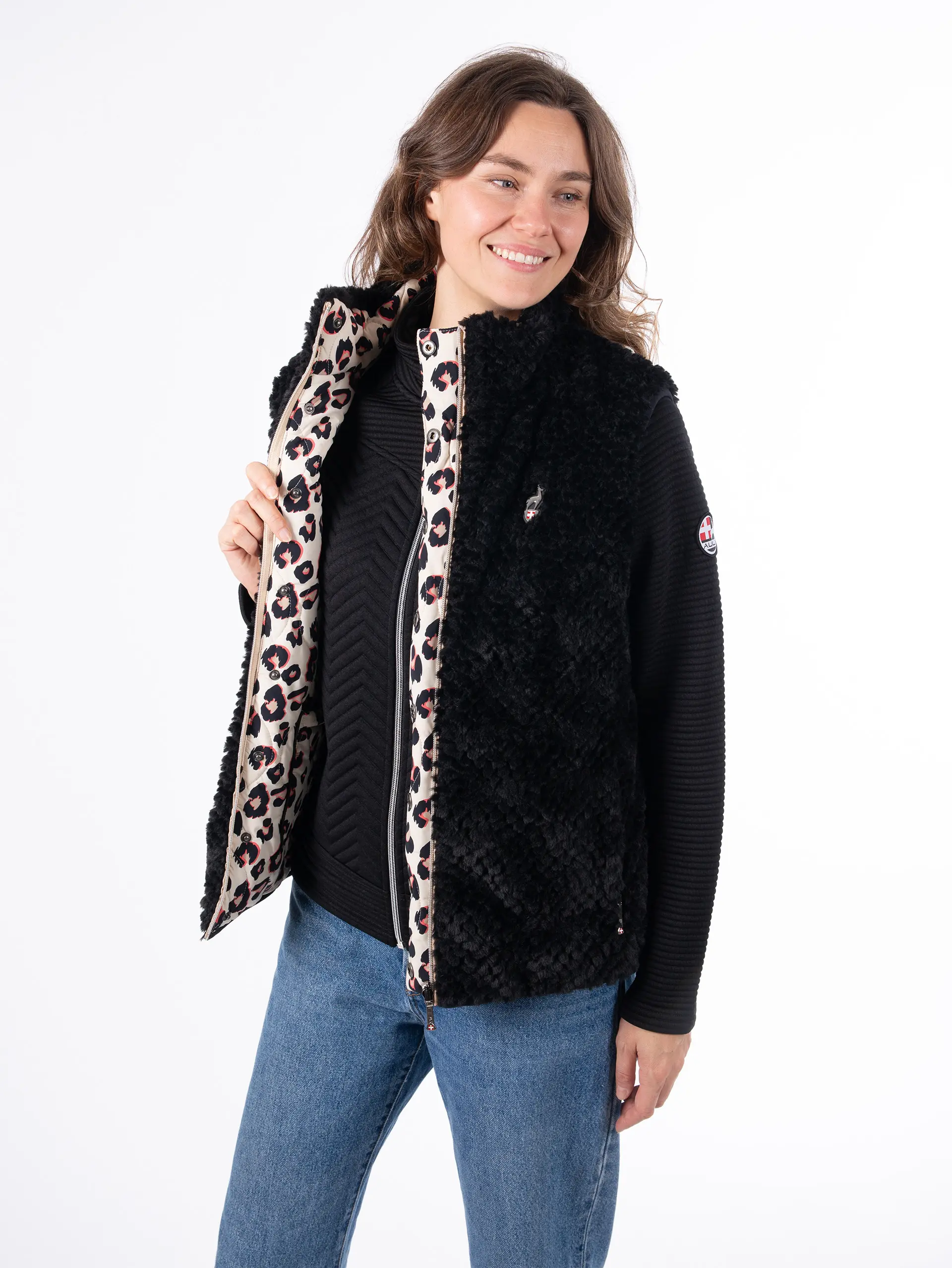 AULP VEST CAROL BLACK/LEO 